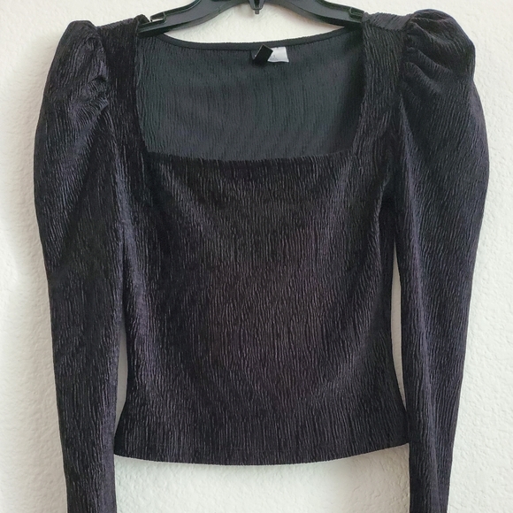 H&M long sleeve black top - Picture 1 of 5